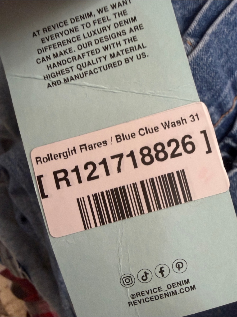 REVICE Dark Blue Flare Jeans - Picture 5 of 5